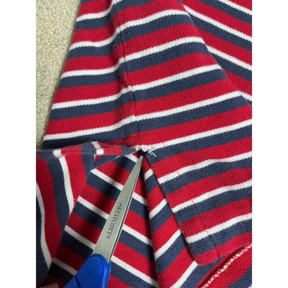 Polo‎ Ralph Lauren Men's Sz L Polo Shirt Yellow Blue Striped Short Sleeve Read